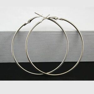 Elegant Silver Hoop Earrings